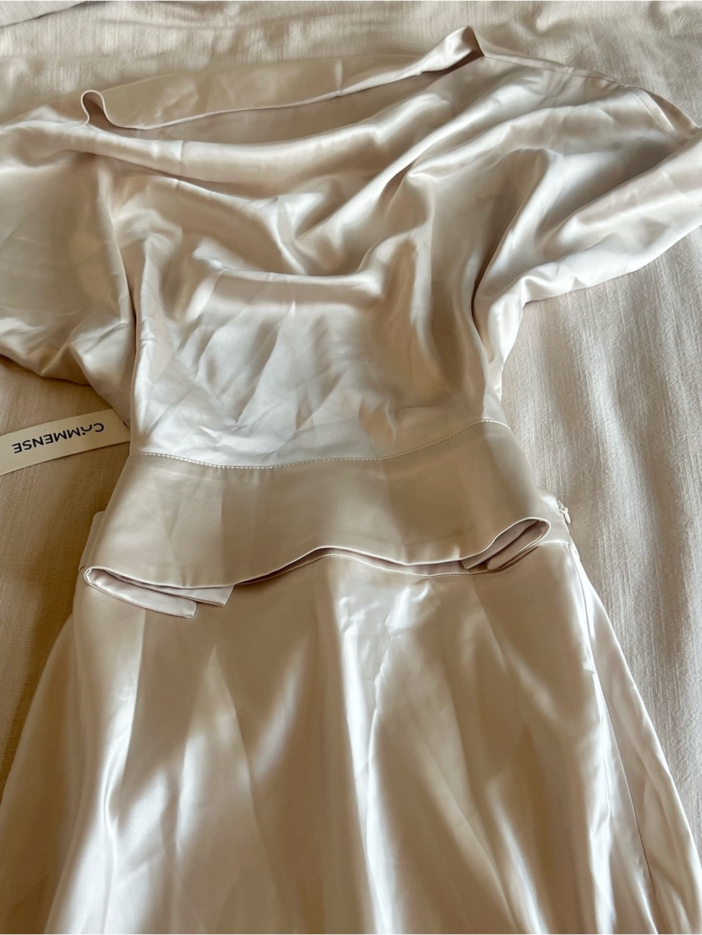 COMMENSE Satin Cowl Neck Top & Skirt Set - Picture 4 of 8